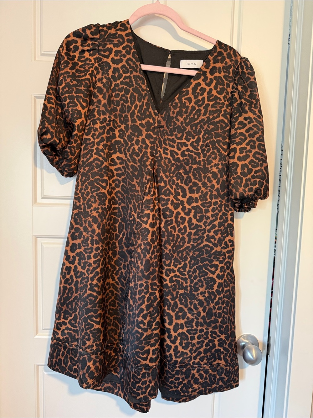 Greylin Brown and Black Leopard Print Short Dress